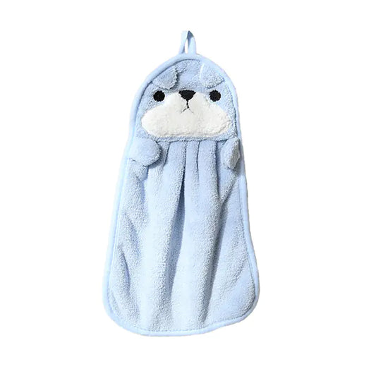 Ultra-Thick Coral Velvet Baby Hand Towels with Animals